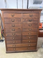 Industrial Wooden Cabinet Vintage Wooden flat file Cabinet.