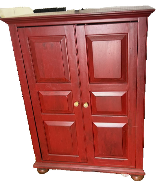 Vintage Ethan Allen maple country colors TV media cabinet
