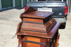 Spectacular Walnut Victorian Credenza Cabinet with Fabulous Marquetry Inlay