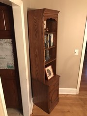 PENNSYLVANIA HOUSE Solid Oak 4 Piece Corner Cabinet & Side Cabinet Set EXC COND!