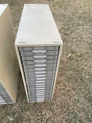 TWO – Vintage Victor Kardex Visible Index Card Flat File Cabinet, 19 Drawer