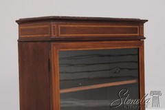 F73279: Antique Edwardian 2 Drawer Inlaid Mahogany Curio Cabinet (1 of 2)