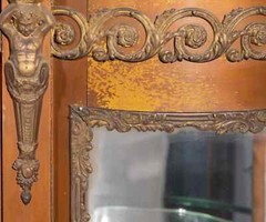 Antique Louis XVI Hand Painted Display Vitrine