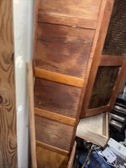 Antique Pie Safe Cabinet With Distinctive Design Stamped In Metal