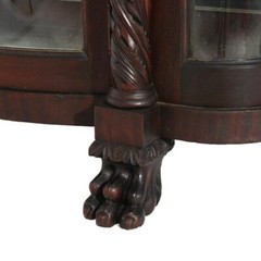 Antique Second Empire Mahogany China Cabinet C1890