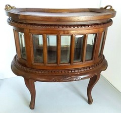 RARE ANTIQUE SALEMAN SAMPLE CURIO TABLE BEVELED GLASS TRAY CIRCA 1900’S