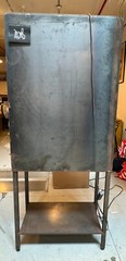 Antique Industrial Glass and Metal Display Cabinet