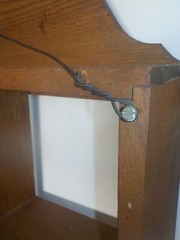 Vintage Oak Wood Wall Hanging Display Curio Cabinet Handmade Shelf