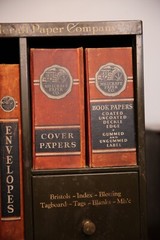 Vintage Industrial file cabinet ledger book holder Salesman Sample antique metal