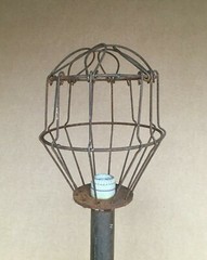 VTG Steampunk Industrial House Shop Garage Jack Floor Lamp Old Blue 349-26B