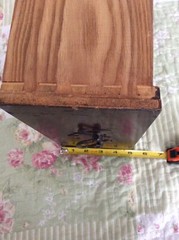 Salvaged Vtg Dovetail Brown Wooden Cabinet/Office Table Crate Drawer
