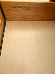 Vintage Tiger Oak File Cabinet Two Drawers one locks Paneled Sides Legal SIze 1A