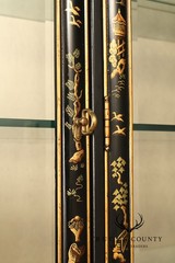 Chinoiserie Hand Painted Lighted China Display Cabinet
