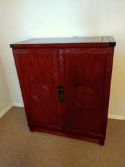 BEAUTIFUL ANTIQUE MID-CENTURY MODERN 1967 GEORGE ZEE Co ORIENTAL DRY BAR CABINET