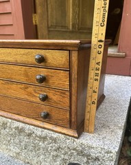 Antique 19th c. Jessen & Rosberg Oak 4 Drawer Watchmakers or Jewelers Cabinet