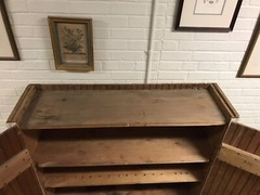 ANTIQUE VTG PRIMITIVE KITCHEN BEADBOARD WALL JELLY CABINET 2 SHELVES 40 X 48”