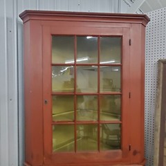 1800’s Square Nailed CORNER CUPBOARD ANTIQUE COLLECTIBLE FURNITURE