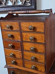 Antique CREMO Tobacco Salesman/counter Cabinet 10 Drawer Chest, Spice Style