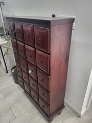 Vintage Mahogany Apothecary 20 Drawer Cabinet