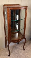 Antique Oak Petite Size Curio Cabinet
