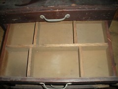 Vintage Primitive Handmade Wooden Cabinet with Drawers