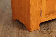 Hunt Country Furniture Oak Step Back Hutch China Cabinet