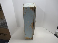Antique Wood Medicine Cabinet with Drawer Chippy Paint Mirror Farmhouse