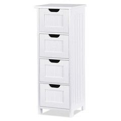 Narrow Floor Bathroom Storage Cabinet with Slide Out Drawers for Small Space