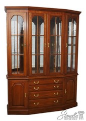 62635: HENKEL HARRIS Cherry Distressed Finish China Cabinet