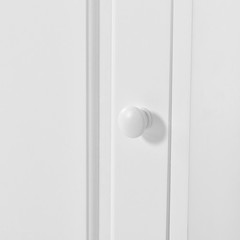 Tall Corner Bathroom Storage Cabinet MDF Freestanding Cabinet with 2 Doors