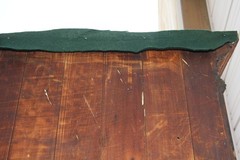 Antique Square Nail Quartersawn Oak 2 Door Display Case Cabinet Egg & Dart Crown