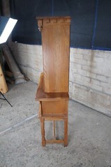 Antique Kuchins Oak Arts & Crafts Drybar Console China Cabinet Cupboard Hutch