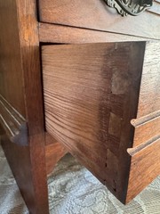 Antique Mahogany 2 Drawer Tabletop Correspondence Cabinet Desk Chest c1900 Wood