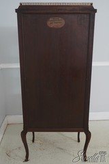 L72780: PAINES Vernis Martin Bow Front Mahogany Vitrine Display Cabinet