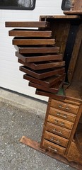 ANTIQUE HARVARD CO. OAK DENTAL CABINET