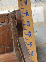 Antique Hand Carved Ornate Wood Wall Shelf Corner Cabinet Primitive Folk Art 31″