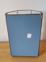 Vintage Brass Mirrored Glass Feature Display Case Curios Tabletop Cabinet 13″ T