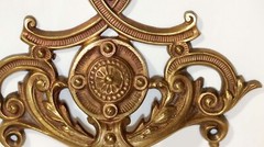 AMAZING PAIR 19thC EMPIRE ADAMS STYLE BRONZE BRASS CHEST of DRAWER HANDLES
