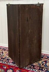 Antique English Corner Cabinet Carved Oak Hanging Wall Cabinet Storage 19C