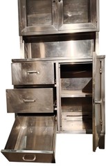 Blickman 7956 Freestanding Stainless Steel Medical Glass Cabinet