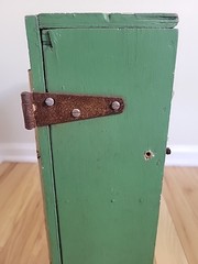 Vtg Shabby Wood Country Wall Medicine Cabinet Mirror Chic Distressed Chippy SEE