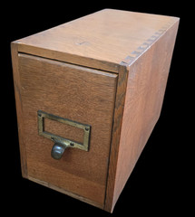Antique Oak Card Catalog File Box Rare Size Bankers Loan Cards 14 x 10 x 7