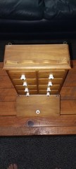 Vintage Spice Cabinet 9-Drawer Hanging Cupboard Apothecary Primitive Farmhouse