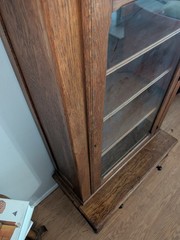 Merrill Farm Co. Bangor maine Oak Cabinet Hutch Cupboard Marked Very Rare 19th C