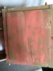 Antique Shabby Pink Wood Medicine Cabinet Vintage Mirror Chic Old 616-23B
