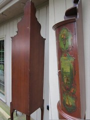 QUEEN ANNE STYLE CORNER CABINET, HAND PAINTED ,Vintage