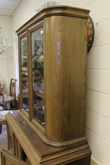 Antique Carved Oak Display Cabinet from Europe c1930 Art Deco