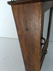 Antique Medicine Apothecary Bathroom Cabinet Beveled glass mirror Pediment Towel
