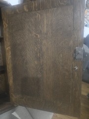 Antique Oak Apothecary cabinet furniture Porcelain Knob