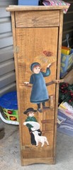 Antique Wood Painted Farmhouse Cabinet Approx. 48 Inches Tall. Local Pickup Only